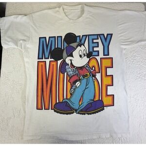 vintage Mickey Mouse 1112 graphics single stitch t-shirt Mickey Jerry‎ Leigh XL